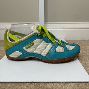 Diesel Y2K Vintage Women’s Sneakers Teal Green Mesh Leather Shoes Size 6.5